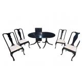 EARLY 20TH CENTURY BLACK LACQUERED QUEEN ANNE