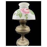 RAO OIL LAMP WITH FLORAL SHADE