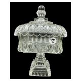 CRYSTAL FOOTED HONEY DISH