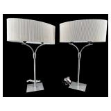 PR OF TALL MODERN METAL TABLE LAMPS