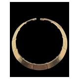 DESIGNER JOAN BOYCE GOLD TONE CHOKER NECKLACE