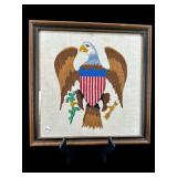 EAGLE NEEDLEPOINT FRAMED