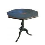 PAINT DECORATED ANTIQUE TILT TOP TABLE