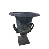 LARGE ORNATE CAST IRON URN