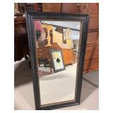 DISTRESSED BLACK AND GOLD MIRROR