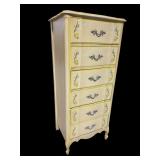 WHITE PAINT DECORATED LINGERIE CHEST