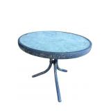 GLASS TOP OUTDOOR END TABLE