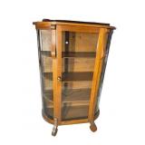 OAK BOW GLASS CHINA CLOSET