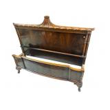 FLAME MAHOGANY CHINESE CHIPPENDALE FULL SIZE BED