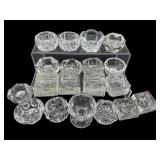 LARGE LOT OF 19 CRYSTAL SALT CELLARS