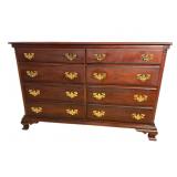 SOLID MAHOGANY KLING 8 DRAWER DRESSER