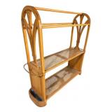 19TH CENT. MAPLE CANED DRYING RACK