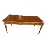 FRENCH BRONZE ADORNED INLAID COFFEE TABLE