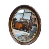 OVAL MAHOGANY HANGING MIRROR