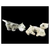 LOT OF 2 ARABIA FINLAND PORCELAIN CAT FIGURINES