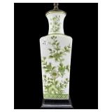 TALL FLORAL PORCELAIN TABLE LAMP