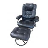 LEATHER STRESSLESS CHAIR AND OTTOMAN