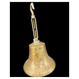 LARGE ANTIQUE BRASS LOCOMOTIVE TRAIN BELL;