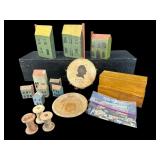 LARGE LOT OF WOODEN COUNTRY STORE ITEMS