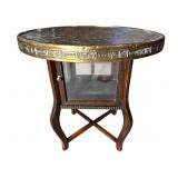 OAK VICTORIAN BRASS TOP VITRINE