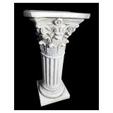 WHITE LACQUERED GRECIAN PEDESTAL