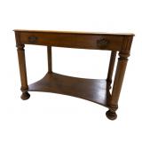 TIGER OAK 1 DRAWER LIBRARY DESK