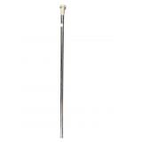 BLACK EBONY STERLING TOP WALKING STICK CANE