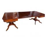 19TH CENTURY 2 PART PEDESTAL BANQUET TABLE