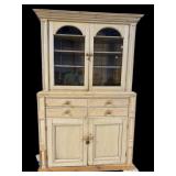 19TH CENTURY PINE STEP BACK CUPBOARD