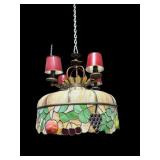 RARE MODEL LEADED GLASS HANGING LIGHT