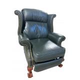 LANE LEATHER CHIPPENDALE OVERSIZED RECLINER