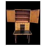 19TH CENTURY WALNUT 2 PC PLANTATION DESK