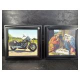 LOT OF 2 PRINTS ON BOARD