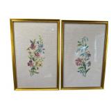 2 GOLD FRAMED NEEDLEPOINTS