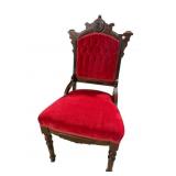 VICTORIAN HIP REST WALNUT CHAIR