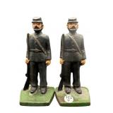 PR OF CAST IRON SOLDIER BOOKENDS