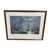 CHICAGO PORT SCENE PRINT BY JOHN STOBART