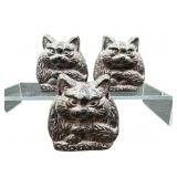 SET OF 3 SMALL STANDING METAL CAT PC