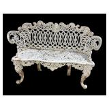 ANTIQUE CAST IRON ORNATE BENCH