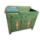 MINIATURE CHILDS SIZE PRIMITIVE DRY SINK