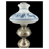 ELECTRIFIED HURRICANE OIL LAMP SILVERPLATE