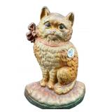 ANTIQUE  CAT CAST IRON DOOR STOP