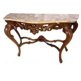CARVED FRENCH STYLE MARBLE TOP