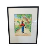 T JOSEPH FROM HAITI WATERCOLOR