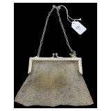 ART DECO GERMAN SILVER MESH PURSE BAG