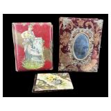 LOT OF 2 ANTIQUE PHOTO ALBUMS AND DIARY