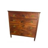 19TH CENTURY FLAME GRAINED CHERRY CHEST