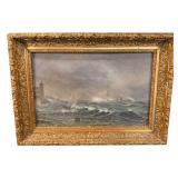 SIGNED SID S THICKE 1885 OIL ON BOARD