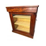 19TH CENTURY WALNUT OAK 1 DOOR BOOKCASE