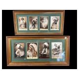 2 FRAMED COLLAGE WITH 4 INDIAN PHOTOS IN EACH